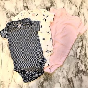 Lot of 3 adorable Girls Onesies. Size 3M